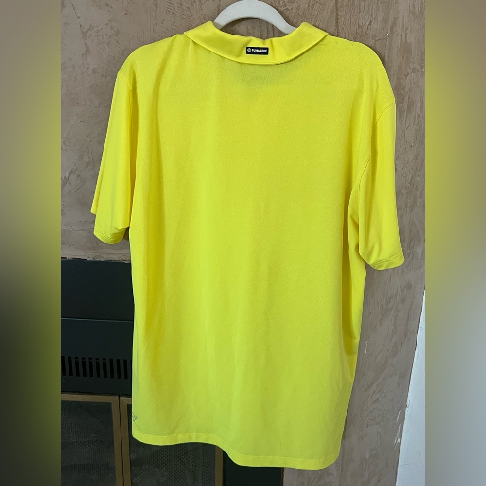 Puma Men’s Performance Golf Polo Shirt – Yellow – Size L - Picture 4 of 9